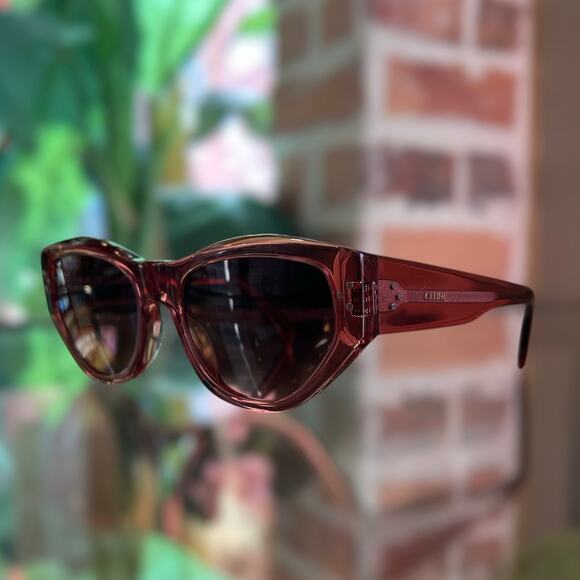 CELINE CL402191 74T Transparent Pink Cat Eye Sunglasses TS3880 - Picture 1 of 6